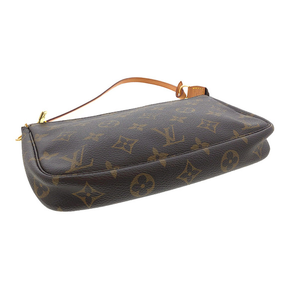 Louis Vuitton Pochette Accessoire Monogram Canvas Handbag Mini Pouch Brown - Picture 3 of 7